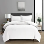 نوفا هوم Cottontex طقم وجه لحاف - قطن 100% ، 200 خيط لكل انش مربع - مفرد & مفرد كبير - 2 قطع - أبيض - نوفا هوم