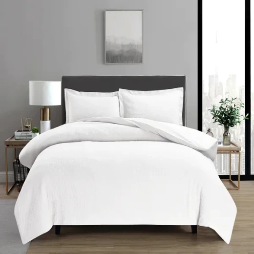 نوفا هوم Cottontex طقم وجه لحاف - قطن 100% ، 200 خيط لكل انش مربع - مفرد & مفرد كبير - 2 قطع - أبيض نوفا هوم Cottontex طقم وجه لحاف - قطن 100% ، 200 خيط لكل انش مربع - مفرد & مفرد كبير - 2 قطع - أبيض