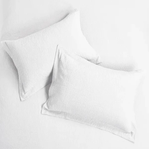 نوفا هوم Cottontex طقم وجه لحاف - قطن 100% ، 200 خيط لكل انش مربع - مفرد & مفرد كبير - 2 قطع - أبيض - نوفا هوم - Image 5