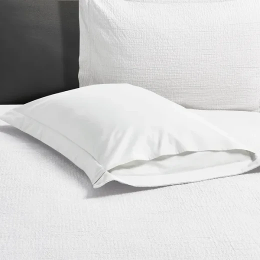 نوفا هوم Cottontex طقم وجه لحاف - قطن 100% ، 200 خيط لكل انش مربع - مفرد & مفرد كبير - 2 قطع - أبيض - نوفا هوم - Image 4