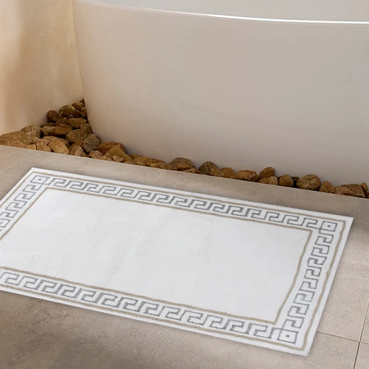 Nova Home Hopy Cotton Bath Rug - 70x120 Cm - Silver - Nova Home - Image 2