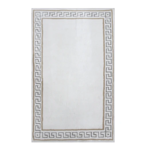 Nova Home Hopy Cotton Bath Rug - 70x120 Cm - Silver