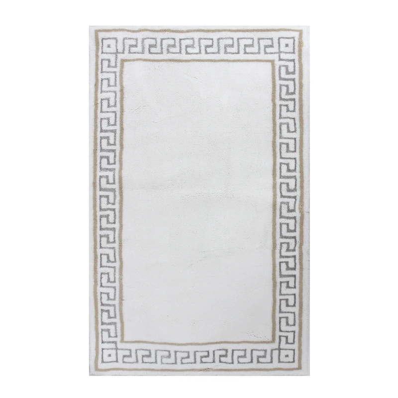 Nova Home Hopy Cotton Bath Rug - 60x100 Cm - Silver - Nova Home