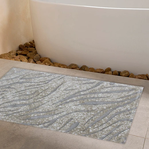 نوفا هوم "Zetra" قطن أرضية حمام - 60x100 سم - فضي - نوفا هوم - Image 2