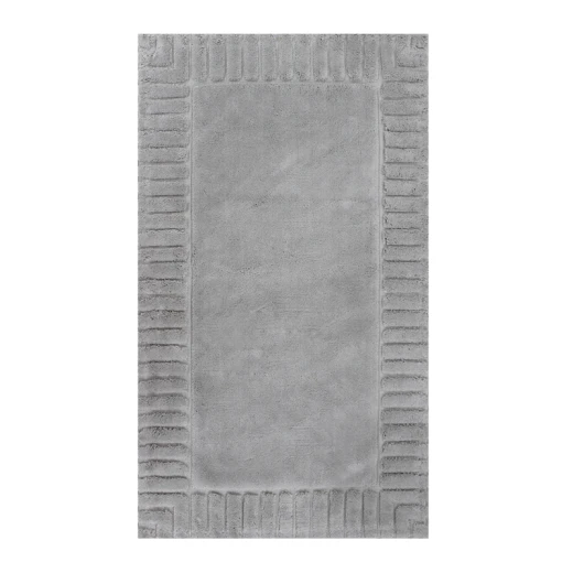 Nova Home Lasan Cotton Bath Rug - 70x120 Cm - Light Grey