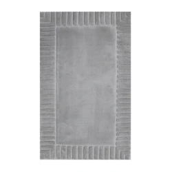Nova Home Lasan Cotton Bath Rug - 60x100 Cm - Light Grey