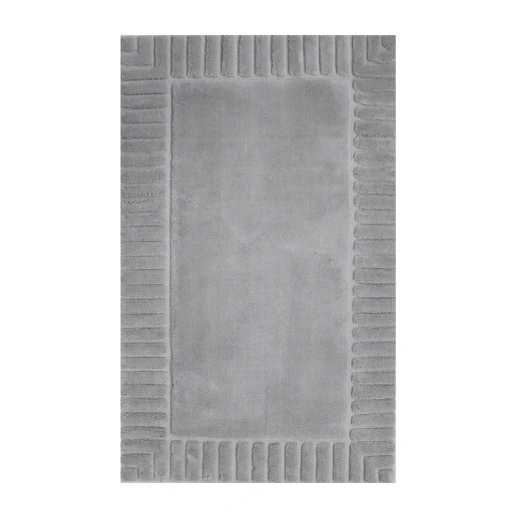 Nova Home Lasan Cotton Bath Rug - 60x100 Cm - Light Grey