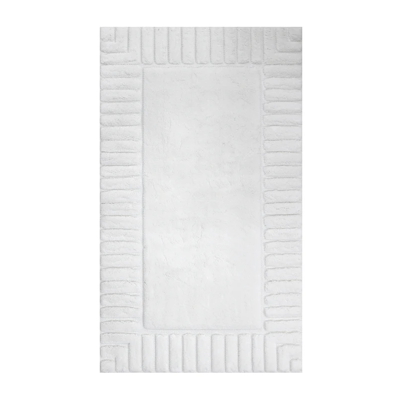 Nova Home Lasan Cotton Bath Rug - 60x100 Cm - Ecru - Nova Home