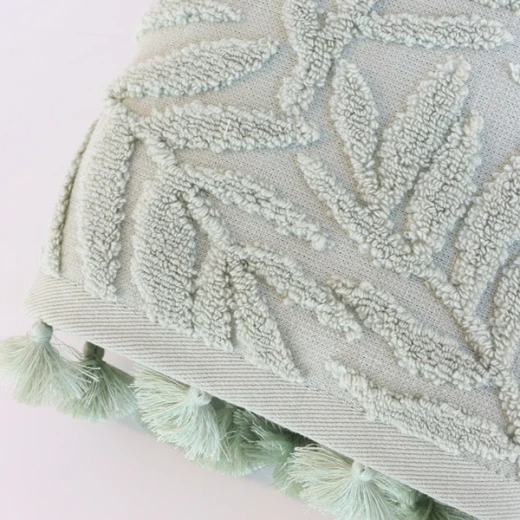 Nova Home Infinite Jacquard Towel with 3D Texture - 100% Cotton - 50x90 Cm - Light Green - Nova Home - Image 4