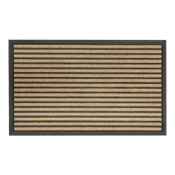 Nova Home Lini Outdoor Mat W & Rubber Backing - 45x75 cm - Brown