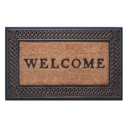 Nova Home Crosa Outdoor Mat W & Rubber Backing - 45x75 cm - Brown