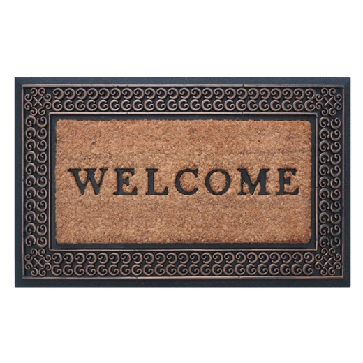 Nova Home Crosa Outdoor Mat W & Rubber Backing - 45x75 cm - Brown