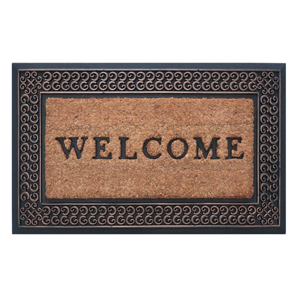 Nova Home Crosa Outdoor Mat W & Rubber Backing - 45x75 cm - Brown - Nova Home