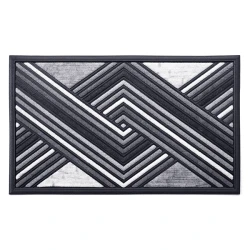 نوفا هوم Fonda دعاسة مدخل بخلفية مطاط - 45x75 سم - رمادي