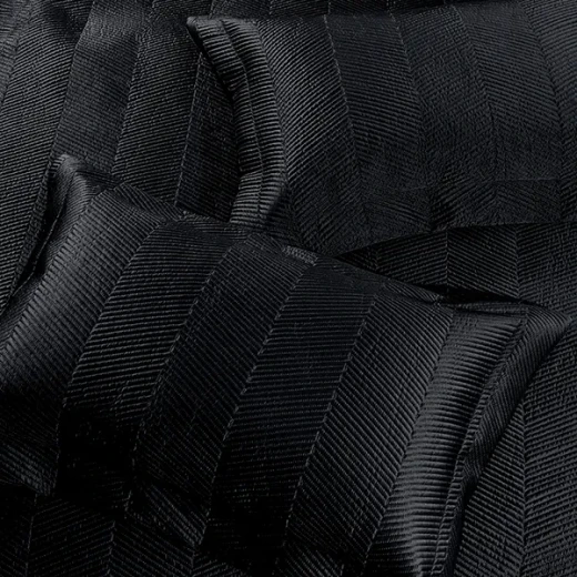 Nova Home Yildiz Satan Bed Spread Set - 3pcs - King & Super King - Black - Nova Home - Image 4