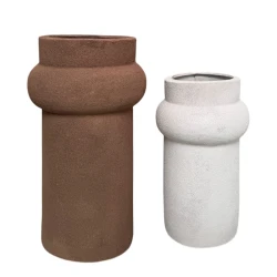Nova Home Small White Textured Vase "Earth Muse"