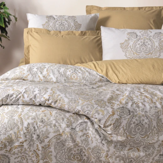 Nova Home Najva Bohemian Printed Duvet Cover Set - 100% Cotton - King & Super King - 4 Pcs - Mustard - Nova Home - Image 2
