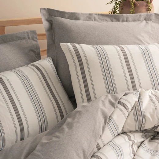 Nova Home Neoma Yarn Dyed Duvet Cover Set -Poly Cotton - King/Super King - 4 Pcs - Mink - Nova Home - Image 2