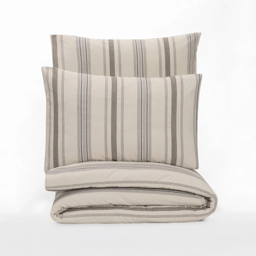 Nova Home Neoma Yarn Dyed Duvet Cover Set -Poly Cotton - Queen - 4 Pcs - Mink - Nova Home - Image 3