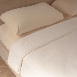 Nova Home Samos Soft Double Layer Winter Blanket - 220x240 Cm - Ivory