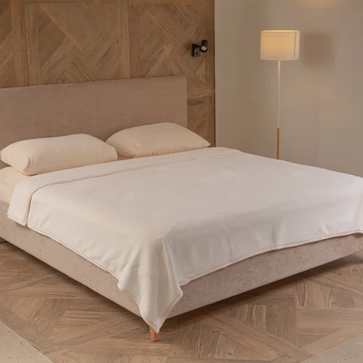 Nova Home Samos Soft Double Layer Winter Blanket - 220x240 Cm - Ivory - Nova Home - Image 3