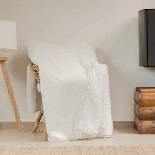 Nova Home Samos Soft Double Layer Winter Blanket - 220x240 Cm - Ivory - Nova Home - Image 4