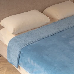 Nova Home Samos Soft Double Layer Winter Blanket - 160x220 Cm - Blue