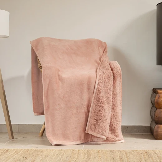 Nova Home Samos Soft Double Layer Winter Blanket - 220x240 Cm - Rose - Nova Home - Image 2