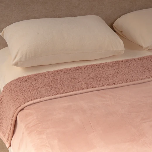 Nova Home Samos Soft Double Layer Winter Blanket - 220x240 Cm - Rose - Nova Home - Image 3
