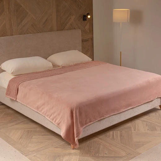 Nova Home Samos Soft Double Layer Winter Blanket - 220x240 Cm - Rose - Nova Home - Image 4