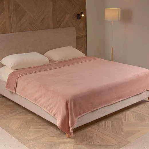 Nova Home Samos Soft Double Layer Winter Blanket - 160x220 Cm - Rose - Nova Home - Image 4