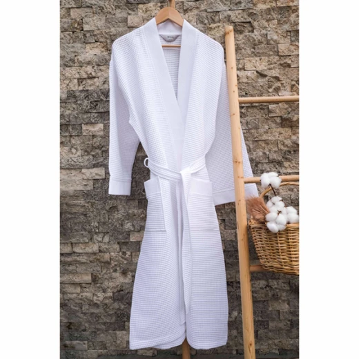 Weva Ethereal Bath Robe - 100% Cotton - XL - White - Weva - Image 4