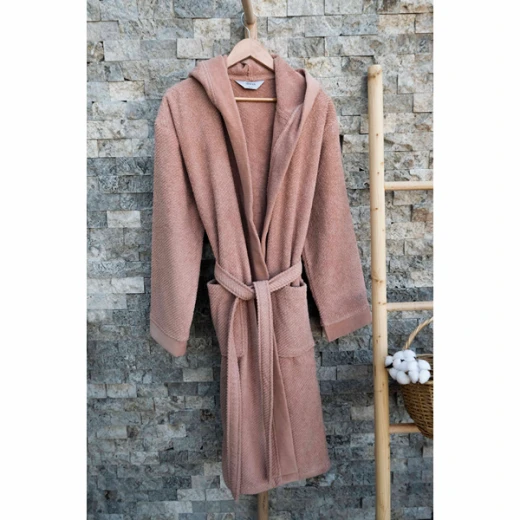 Weva Aurora Bath Robe - 100% Cotton - XL - Pink - Weva - Image 4