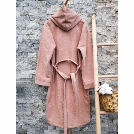 Weva Aurora Bath Robe - 100% Cotton - M - Pink - Weva - Image 10
