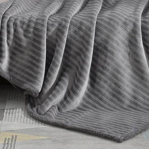 Nova Home Syros Winter Soft Jaquard Blanket -King/Super King - Grey - Nova Home - Image 5