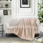 Nova Home Syros Winter Soft Jaquard Blanket - Single/Twin - Ivory - Nova Home