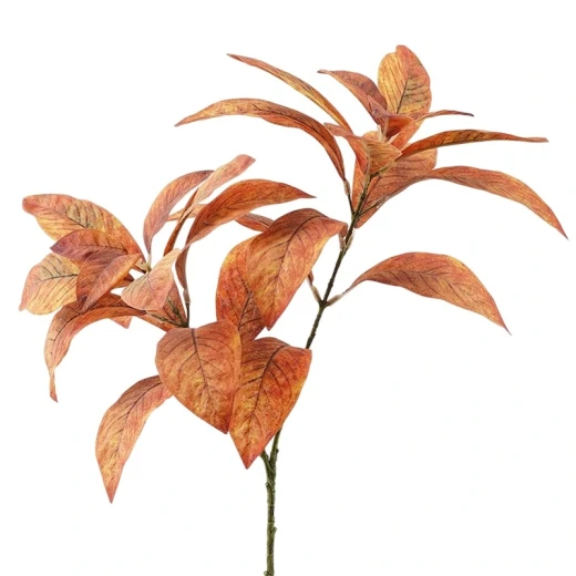 ويفا سيقان وأوراق صناعية برتقالية "Leaf" (فرعين) - ويفا - Image 2
