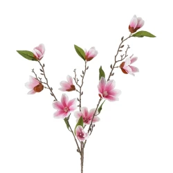 ويفا سيقان وأفرع ماغنوليا صناعية وردي "Magnolia" (4 سيقان)