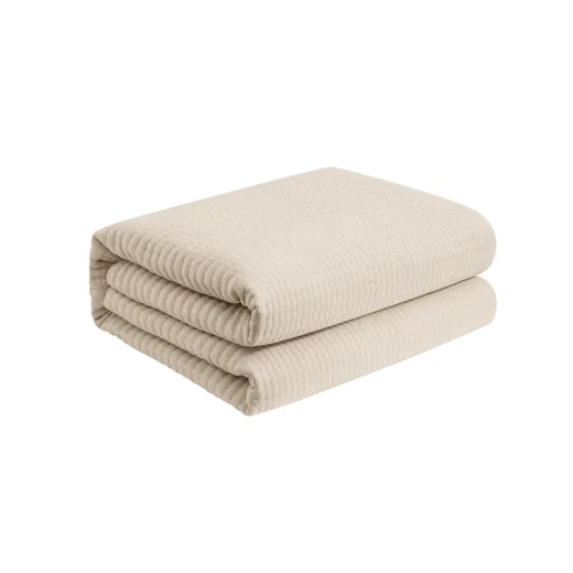 Nova Home Aurelia Pre Washed Summer Bed Spread Set - Twin - 4 Pcs - Beige - Nova Home - Image 4