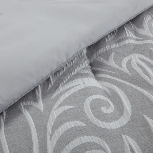 Nova Home Clark Jacquard Comforter Set - King & Super King - 7 Pcs - Grey - Nova Home - Image 4