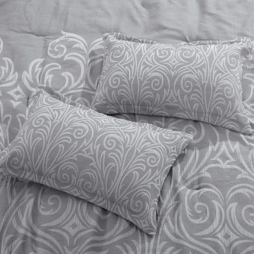 Nova Home Clark Jacquard Comforter Set - King & Super King - 7 Pcs - Grey - Nova Home - Image 5