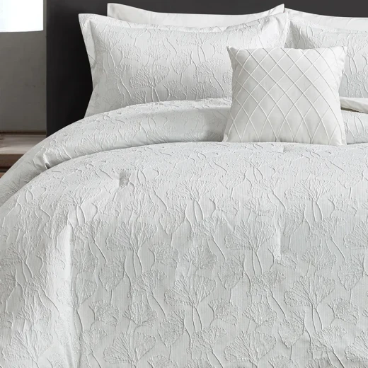 Nova Home Bibisara Jacquard Comforter Set - King & Super King - 7 Pcs - Ivory - Nova Home - Image 4