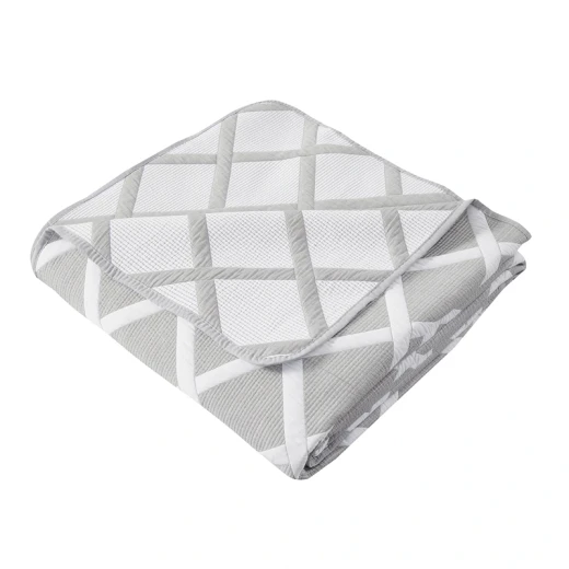 Nova Home Valook Poly Cotton Jaquard Reversible Bed Spread Set - 2Pcs - Single & Twin - Grey - Nova Home - Image 5
