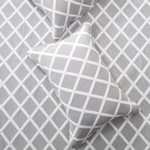 Nova Home Valook Poly Cotton Jaquard Reversible Bed Spread Set - 2Pcs - Single & Twin - Grey - Nova Home - Image 7