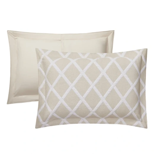 Nova Home Valook Poly Cotton Jaquard Reversible Bed Spread Set - 2Pcs - Single & Twin - Beige - Nova Home - Image 8