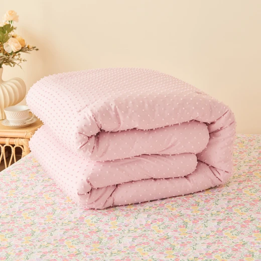 Nova Home Mary Clipped Jacquard Comforter Set - Twin - 5 Pcs - Pink - Nova Home - Image 5