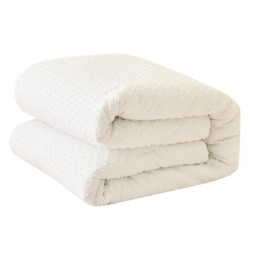 Nova Home Mary Clipped Jacquard Comforter Set - Twin - 5 Pcs - White - Nova Home - Image 3