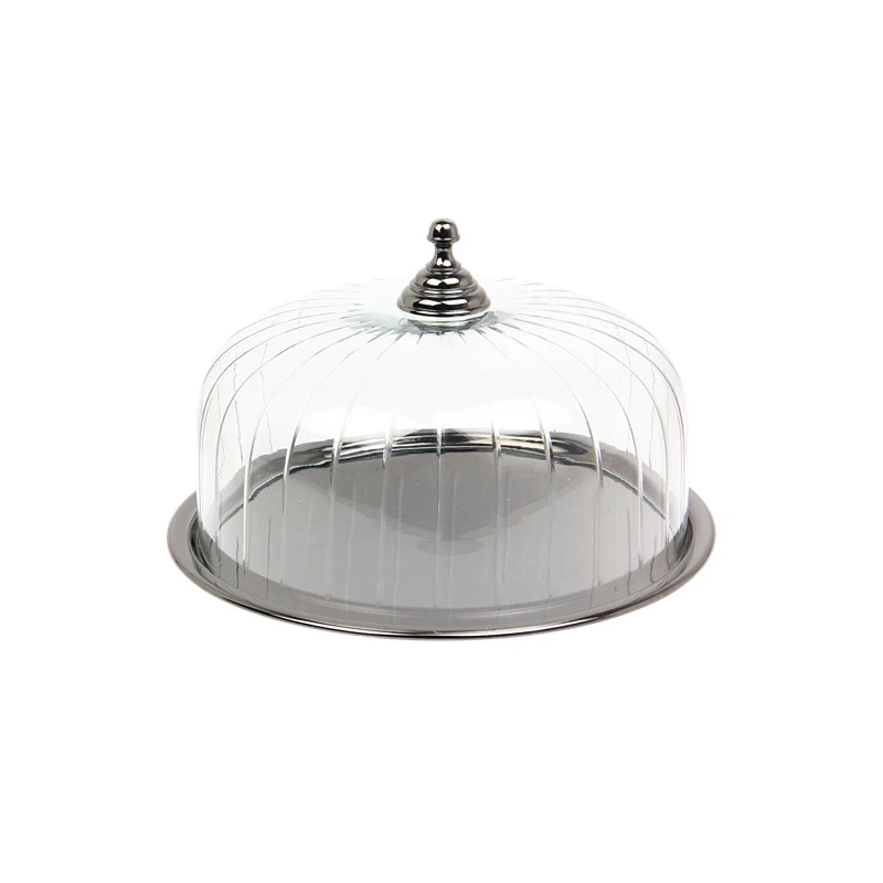 Weva Clouche Dome On Tray - Standard - Black Nickel - Weva