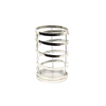 ويفا Spiral شمعدان زجاجي - وسط - نيكل - ويفا