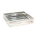 Weva Facet Decorative Tray - Standard - Nickel - Weva